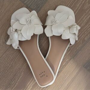 White pearl sandals!